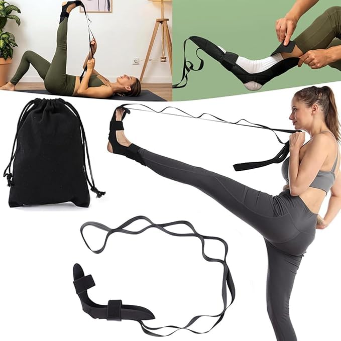 FlexStrap - Stretching Strap for Lower Back Pain and Hip, Improving Flexibility