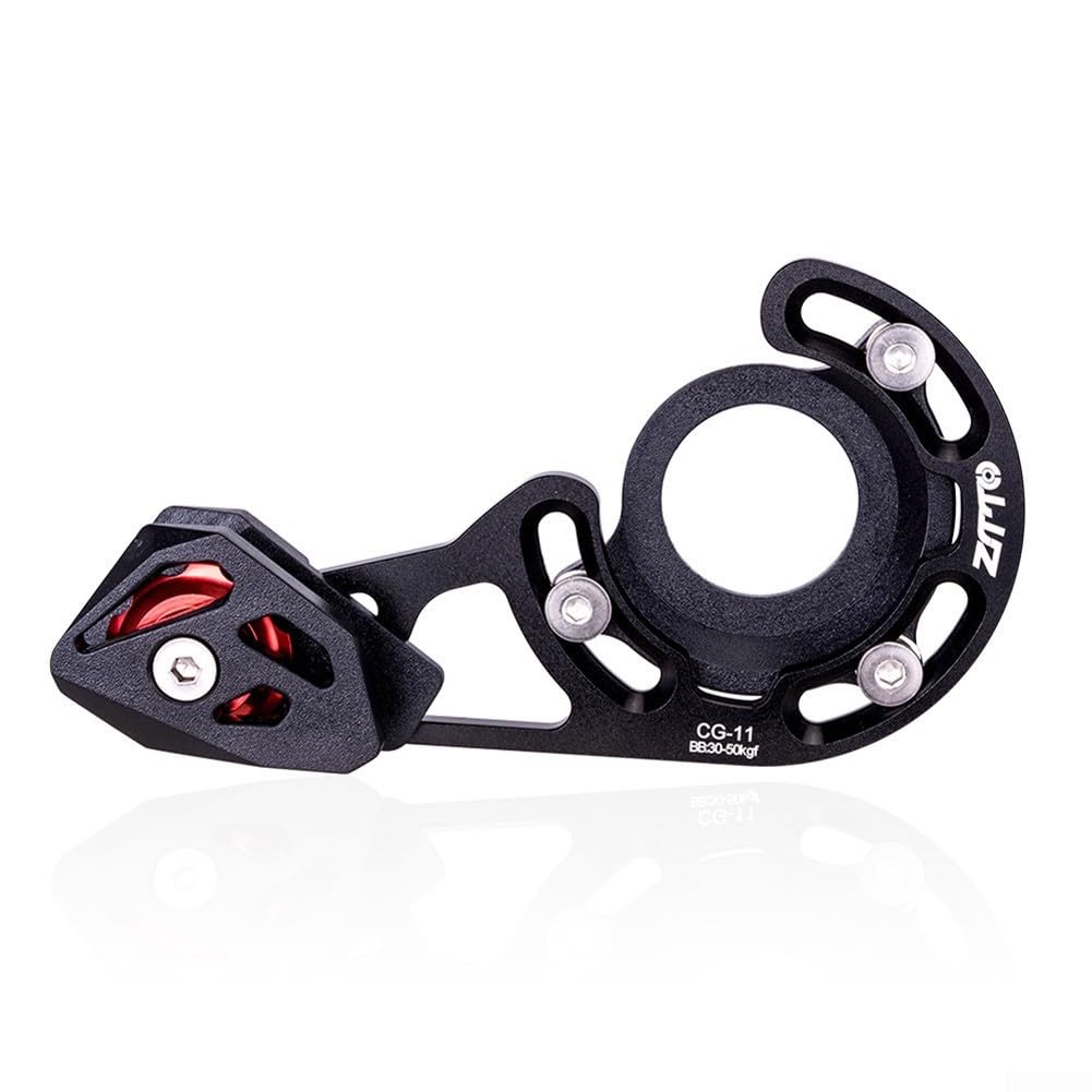 Guida della catena della bici della lega di alluminio 7075 per MTB Single Disc 32T-38T, CNC lavorato leggero guardia corona anteriore per downhill ciclismo nero