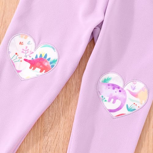 Image of Little Girls Clothes Sets - Cute Sweatshirts Top Shirt & Leggings 2 Piece Kids Fall Winter Outfits Toddler Clothing