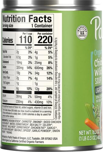 Image of Pacific Foods, Soup Chicken Wild Rice Low Sodium Organic, 16.3 Ounce (Pack of 2)