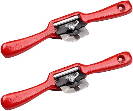 Adjustable Wood Working Spokeshave,Wood Craft Cutting Edge Spoke Shave with Flat Base,Metal Blade Hand Tool for Wood Craft, Wood Craver2 Pcs