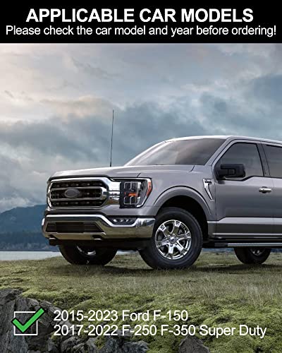 Kybolt 6.3 Inches Running Boards Compatible With 2015-2023 Ford F-150 Supercrew Cab (4 Full-Size Doors), 2017-2022 Ford F-250 F-350 Super Duty Crew Cab Aluminum Side Steps Nerf Bars #TOP1