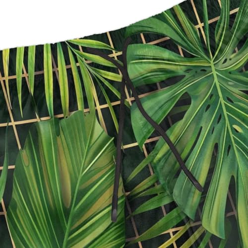 Mens Swim Trunks Tropical Palm Trees Quick Dry Board Shorts with Mesh Lining4
