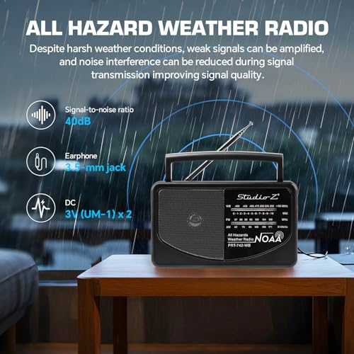 Receptor Radio AM/FM/WB 3 Bandas Sensible Portable miniatura 5