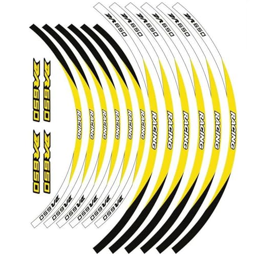 Autocollant de roue Suzuki DR650SES 1992-1994 jaune pour jante moto