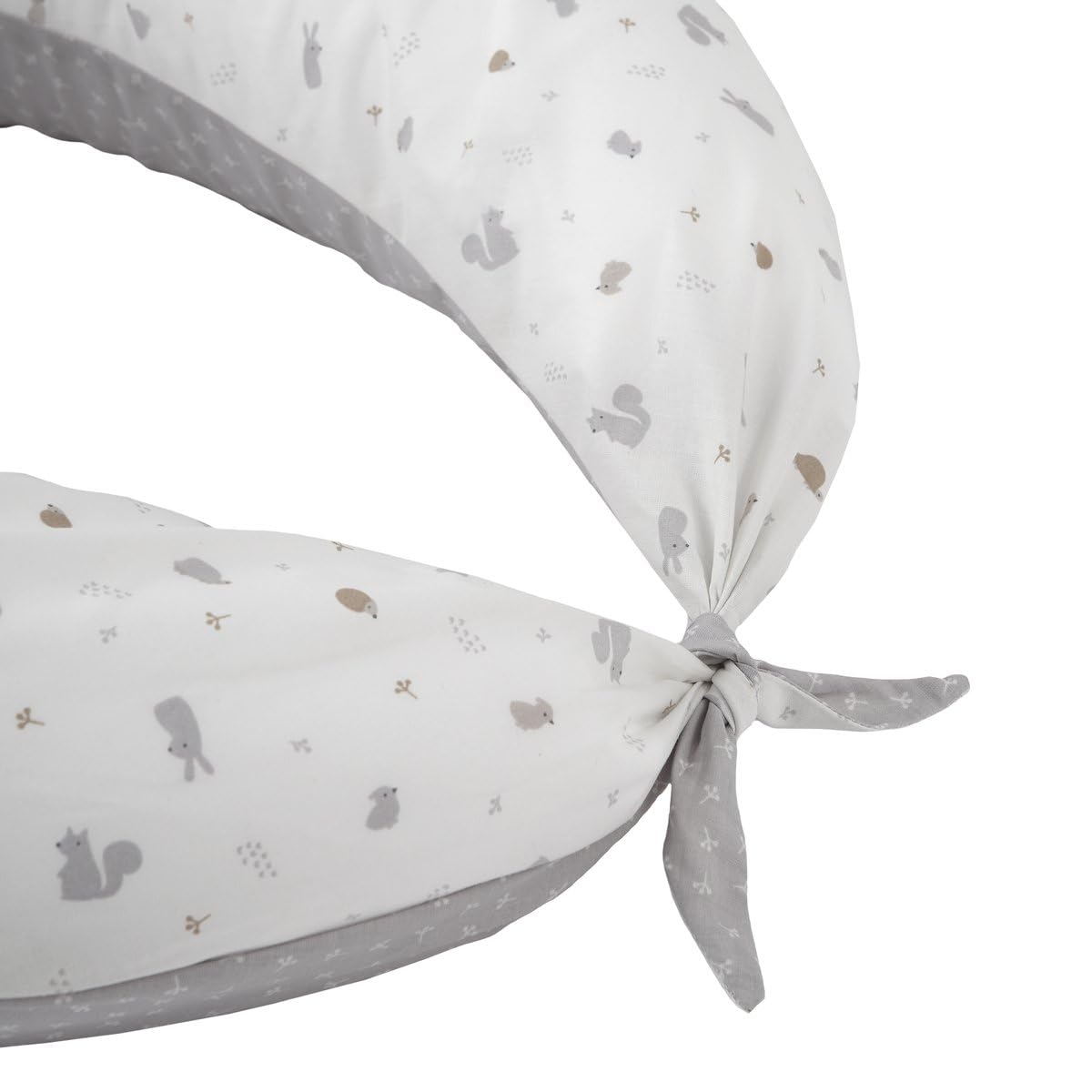 Cambrass-cojín Lactancia bebé en Forma de Media Luna-Almohada para Embarazadas-Almohada de Lactancia con Relleno de microperlas que proporcionan un Mejor Descanso y Relax - Ardi Gris
