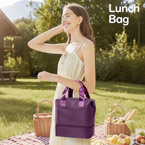 Image of coowoz Lunch Box Insulated Women Lunch Tote Bags Work- Adult LunchBag loncheras para mujer Mens Lunchbox for Picnic,Beach,Office,Travel