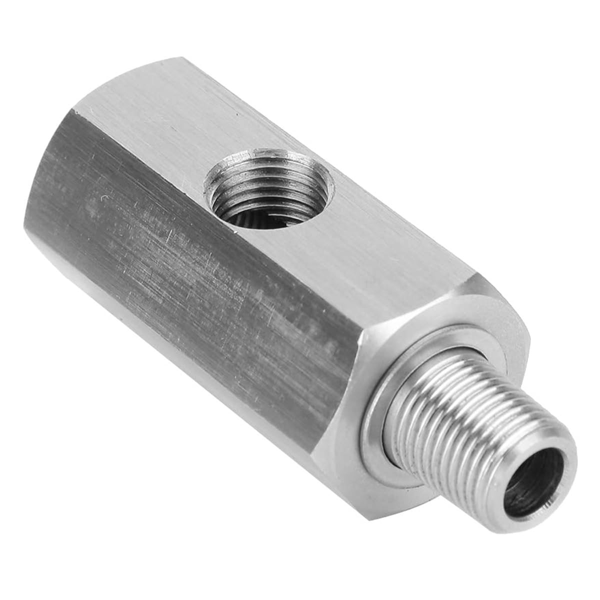 Adaptador de Sensor de Presión de Aceite de Acero Inoxidable, NPT 1/8" Hembra a Métrico M12X1.5, Sensor de Presión de Aceite, Adaptador en T a NPT