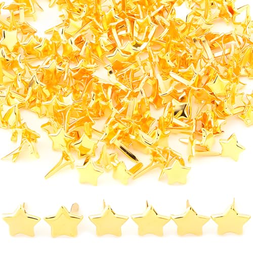 YAOYYG 100 Pièces Attaches Parisiennes, Métal Étoilé Brads, Attache Parisienne Scrapbooking, pour Scrapbooking Clips de Lettres Décorations Artisanales...