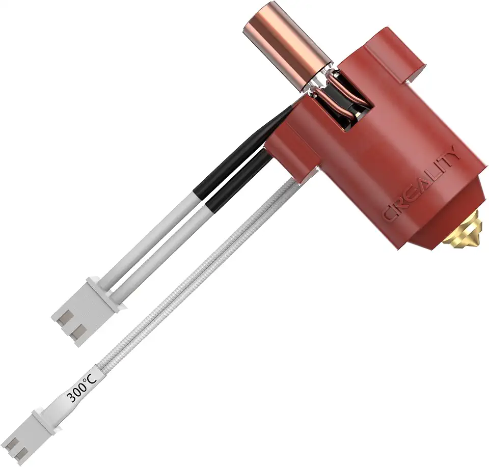Creality Official Ender 3 V3 KE Hotend Kit, Original Ceramic Heating Block Kit 300°C 60W Fast Heating High Thermal Conductivity Ceramics with Titanium Alloy Throat Tube and Brass Nozzle