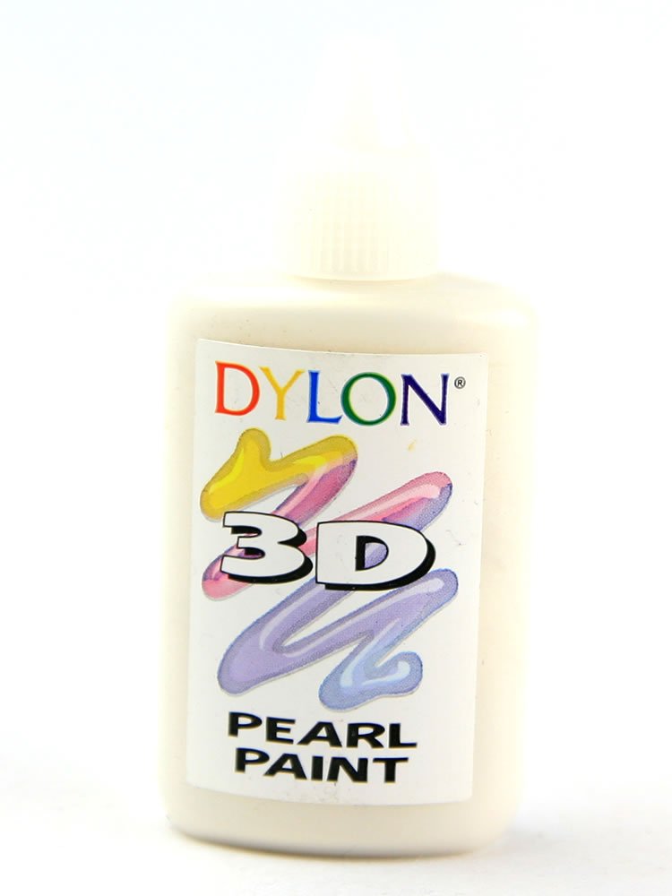 White Dylon 3D Fabric Paint Colour Fun Effects Pearl - 25Ml Bottle