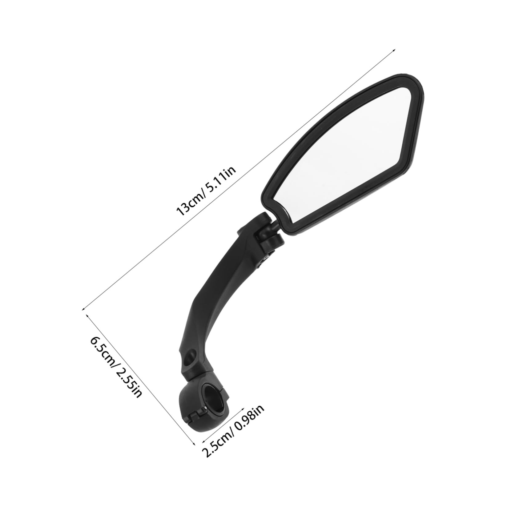 FAVOMOTO Adjustable Bicycle Mirror for Handlebar: Rear View Bicycle Mirror Universal for Mountain Road Bike - Rotatable Wide Angle Reflector, Left
