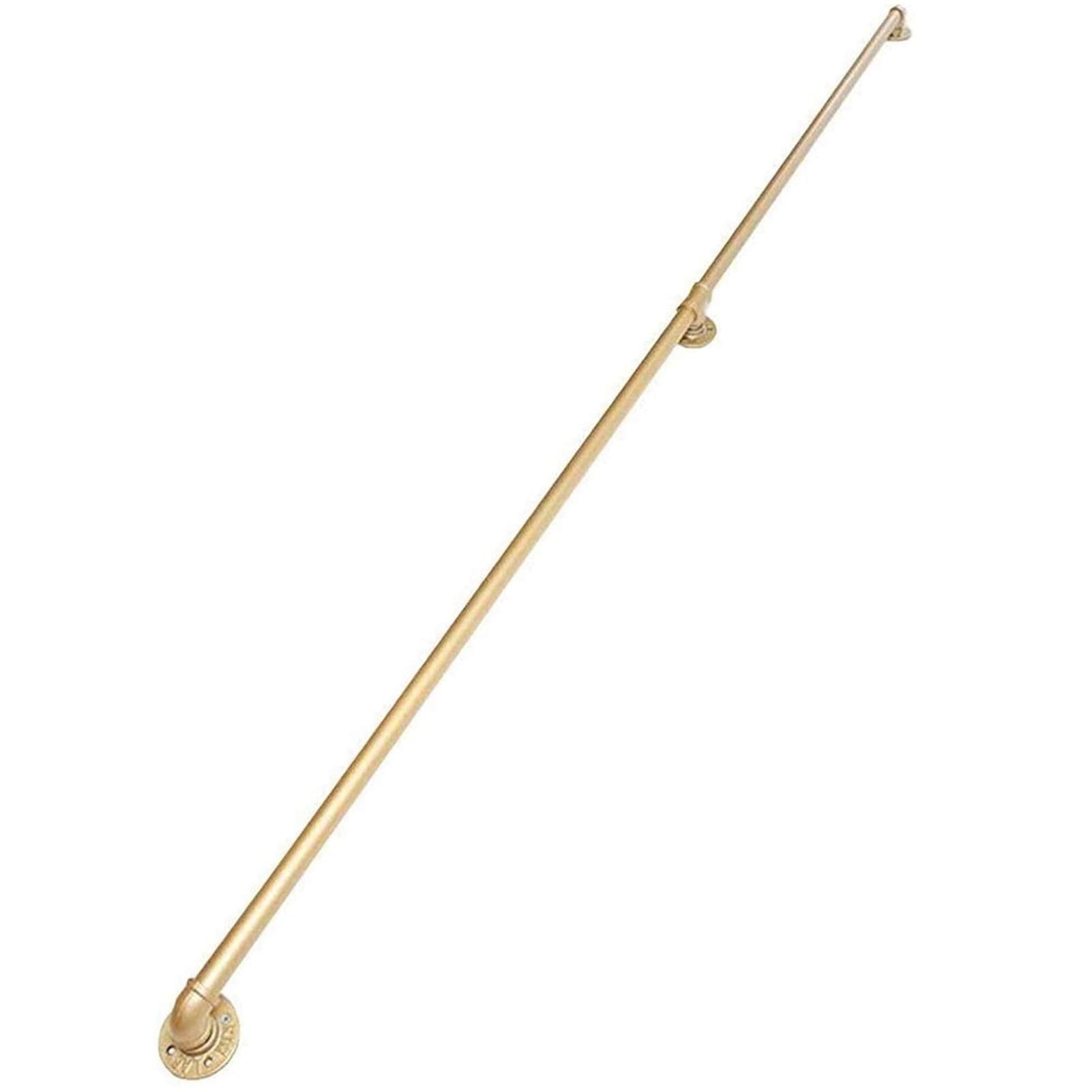 Rampe d'escalier dorée en métal forgé de 280 cm pour la sécurité intérieure