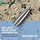 SODAWAVE® Trinkflasche Edelstahl [620ml] kompatibel mit SodaStream Crystal I Doppelwandige Thermo Edelstahl Trinkflasche I 100% auslaufsichere Flasche ideal für unterwegs (Edelstahl)