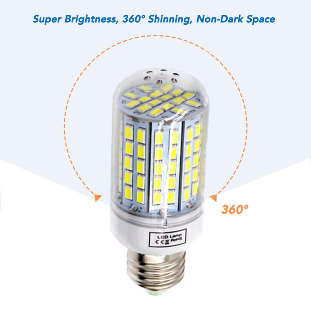 Ampoule LED Maïs 15 W Blanc Froid 6000 K Lampe Maïs 150 W Ampoule Halogène Remplacement Entrepôt Garage Grange Jardin Allée Post Top Éclairage Public Lot 2