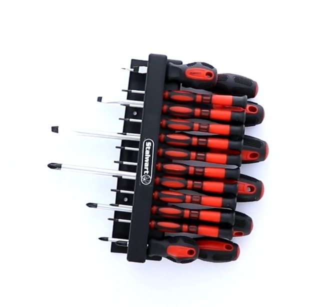 Stalwart - 75-HT4088 18 Piece Screwdriver Set with Wall Mount and