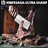 KnifeSaga 2024 Upgraded Meat Cleaver Knife, Japanese Pro 7.5 Inch Sharp Kitchen Butcher Knife for Meat Cutting and Vegetable Chopping, High Carbon Stainless Steel Big Cleaver Chef Knife Heavy Duty