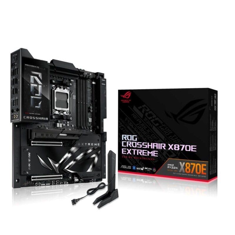 ASUS ROG Crosshair X870E Extreme Gaming Motherboard – AMD AM5 Socket, X870E Chipset, PCIe 5.0, USB4, Wi-Fi 7