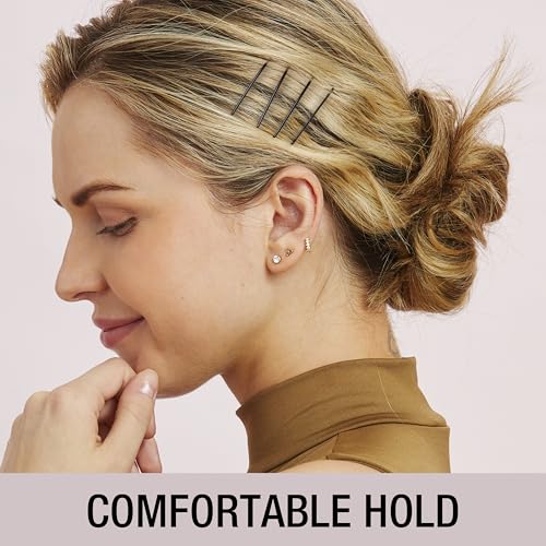 Conair Pin & Match Bobby Pins - hair accessories for women - Bobby Pins Black - Includes Storage Container - 75 Count - Image 5