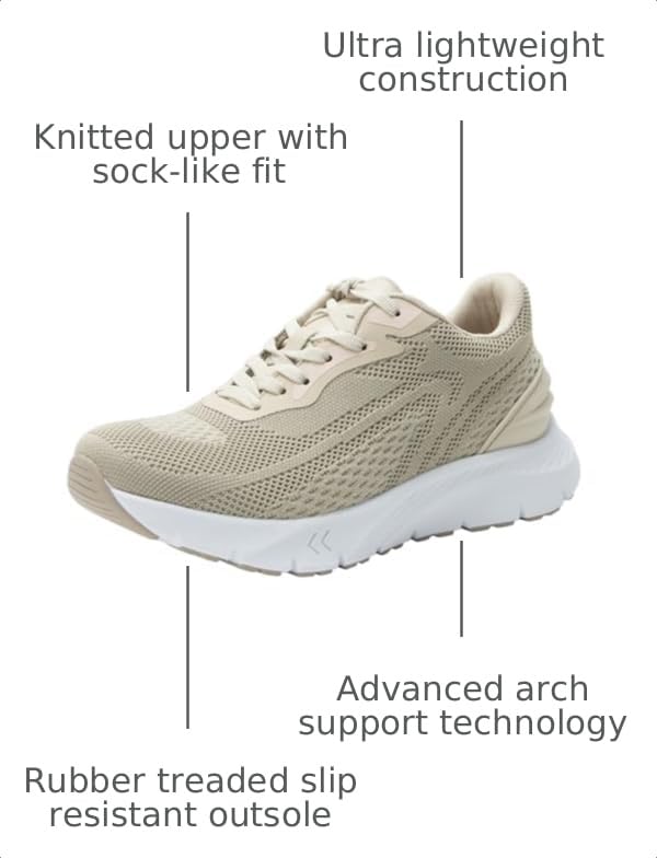 Image of Alegria Women's Rize ReBounce Collection Lightweight Knit Upper Athletic Shoes