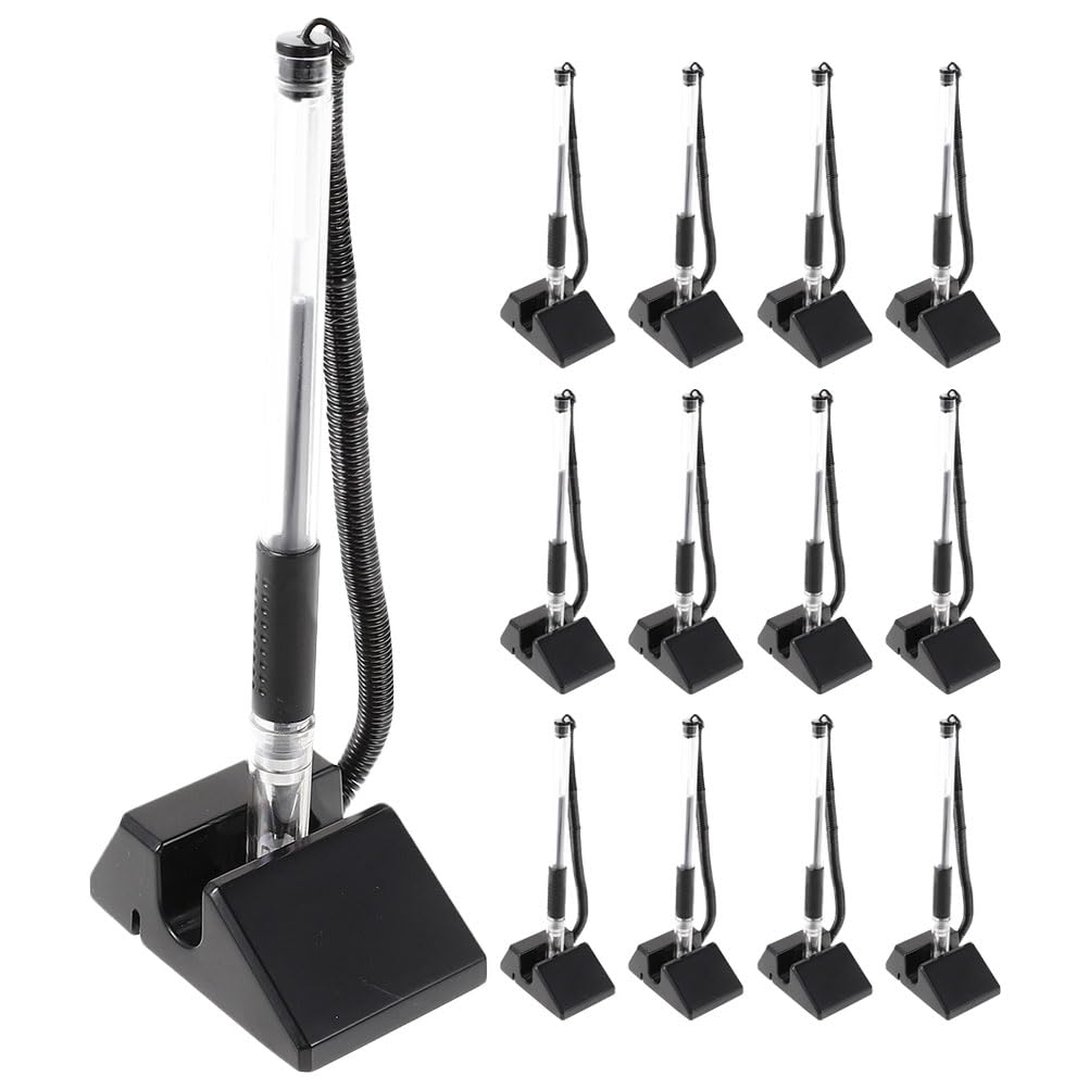 DOITOOL 20 Pezzi Penna Sfera Nero per Ufficio, Scrittura Scorrevole in Plastica Puntale 0.5mm per Hotel e Scrivania