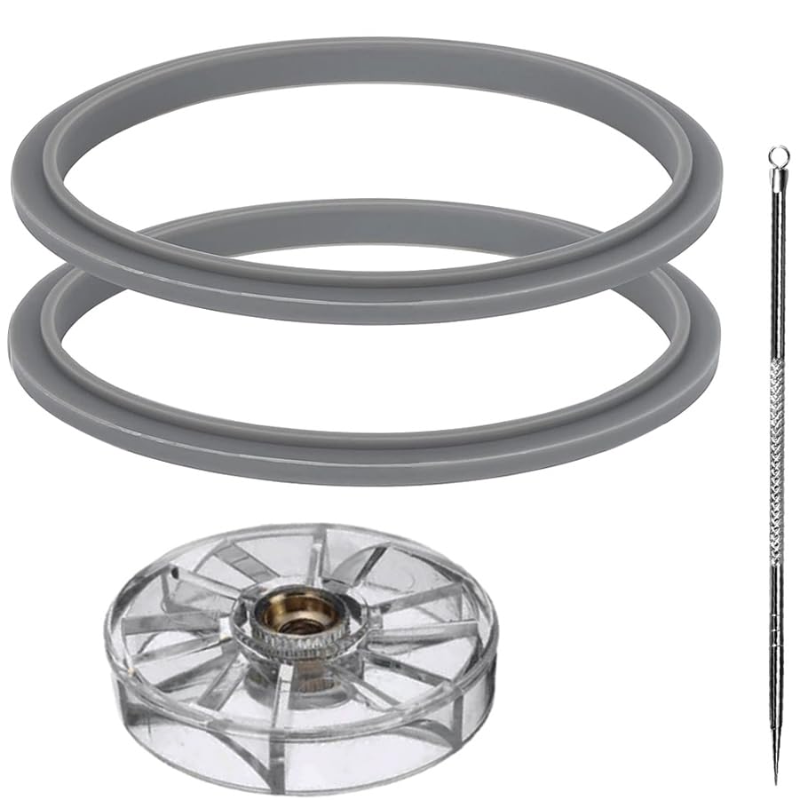 2 Pcs Rubber Ring Seal Gaskets with Top Base Gear Replacement Parts for Nutribullet 600 900 Series Blender