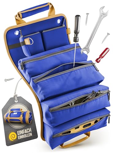 PEAKFEVER Organizer – Borsa per attrezzi | Include cinghia | per attrezzi e accessori | Rullo attrezzi ideale per officina – garage – borsa da lavoro uomo e donna