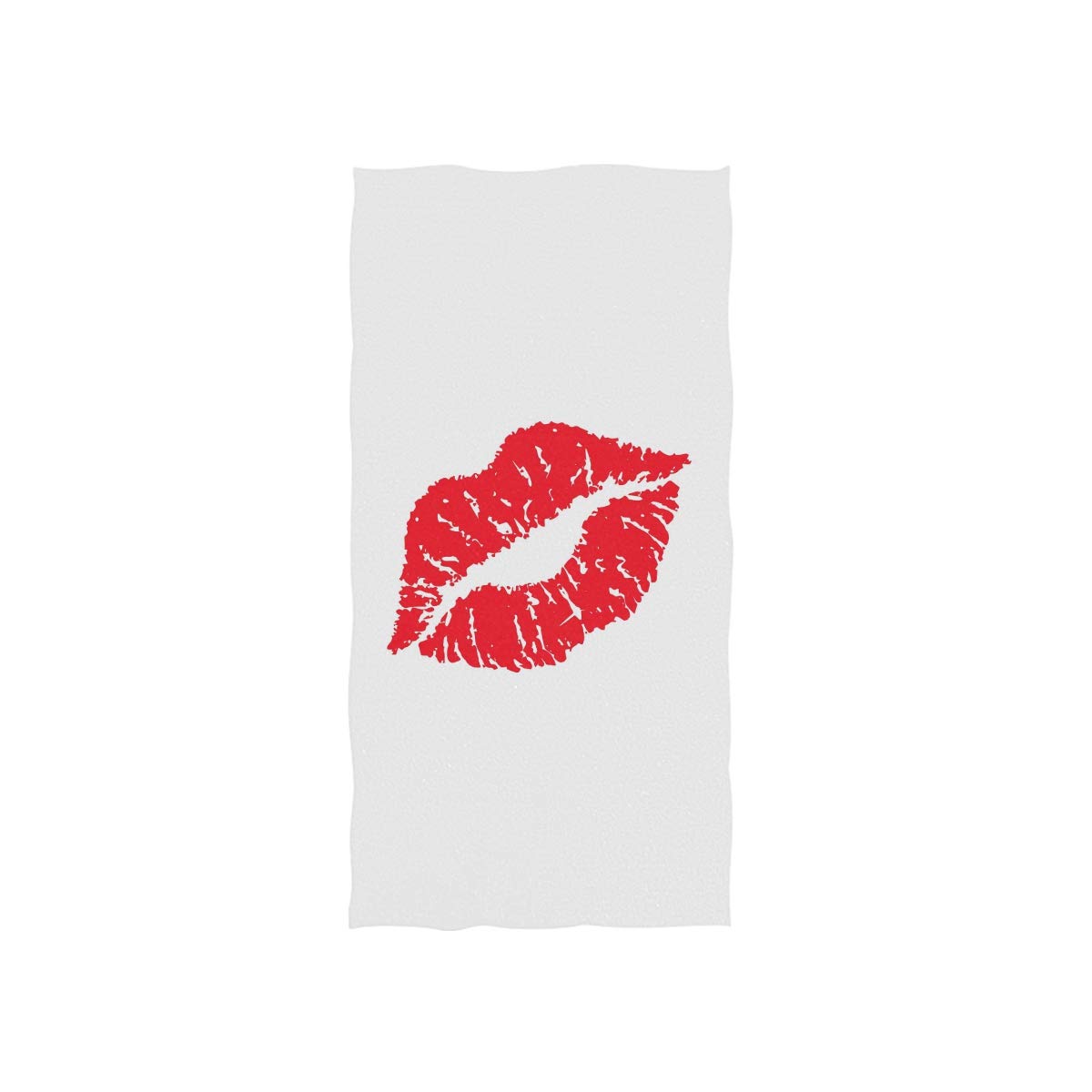 Naanle Sexy Red Lip On White Soft Bath Towel Absorbent Hand Towels Multipurpose for Bathroom Hotel Gym and Spa 30