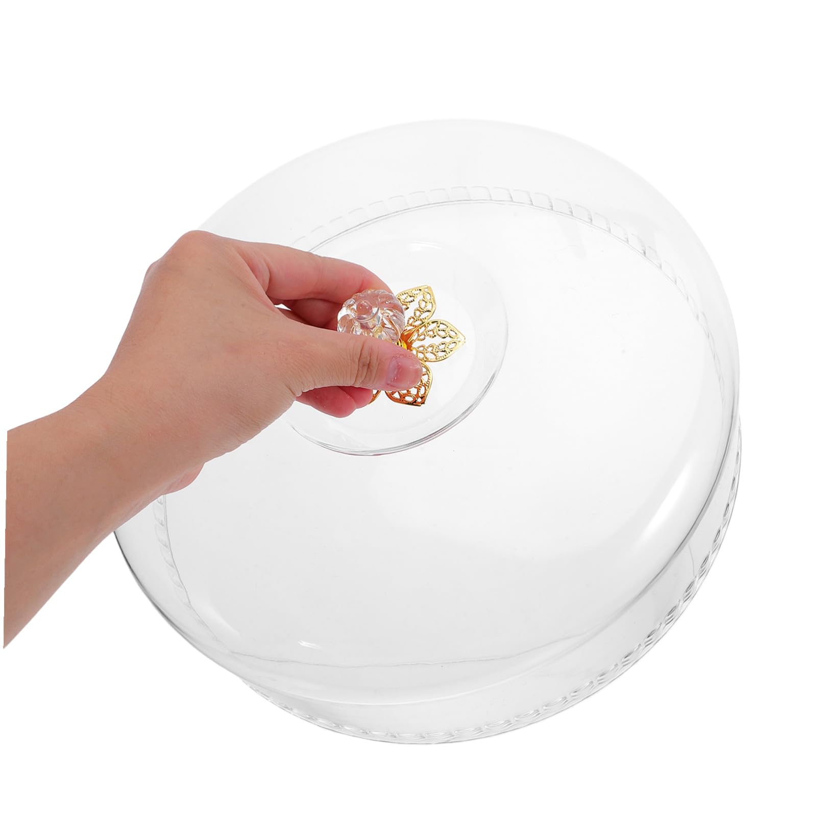 Cubierta Transparente para Alimentos Redonda 28X8 CM, Cúpula para Pastel de Plástico, Campana para Exhibir y Proteger Postres en Hogar, Fiestas y Eventos