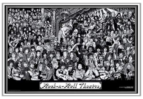 Amazon.com: Hotstuff Rock n Roll Theatre Poster Print Rock Metal