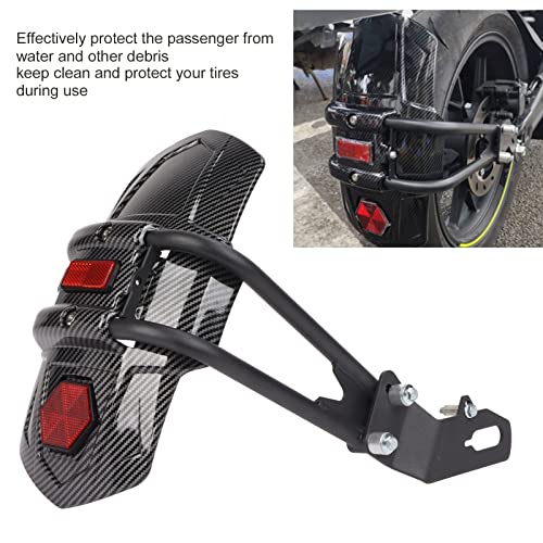 Image of Motorcycle Rear Wheel Mudguard - Carbon Fiber Style Splash Guard for 12-18 Inch Wheels, Universal Fit for Motorbike Refitting