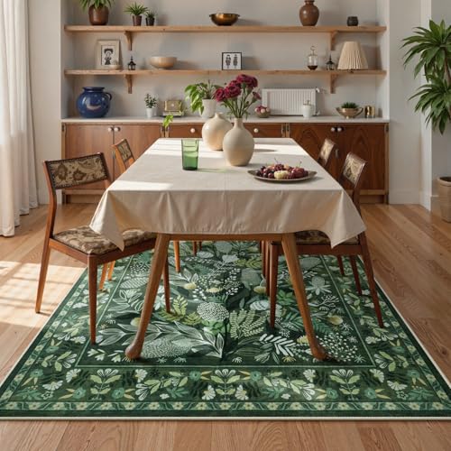 Tapete decorativo Anidaroel 5'x7' de poliéster lavable miniatura 4