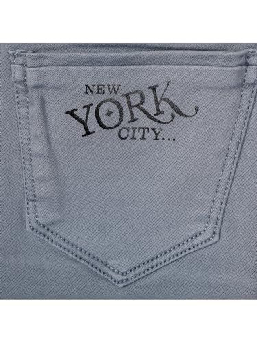 Image of Boys Regular fit Shorts, Elastic with Drawstring Waistband, Stretchable Soft Cotton Denim, Solid, Above Knee Length