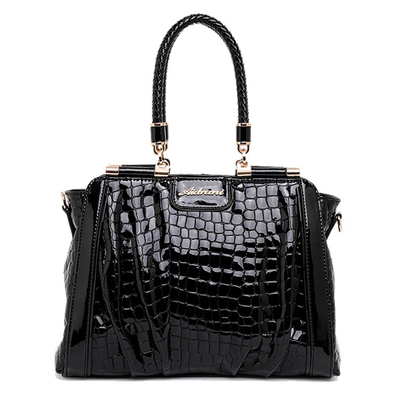 Fashionable and atmospheric crocodile pattern large capacity single shoulder handbag