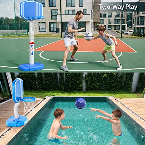 TEMI-Swimming-Pool-Basketball-Hoop-Pool-Toys-with-4-Balls-and-Pump-Adjustable-Height-Poolside-Basketball-Hoops-Water-Basketball-Game-Pool-Toys-for-Kids-and-Adults