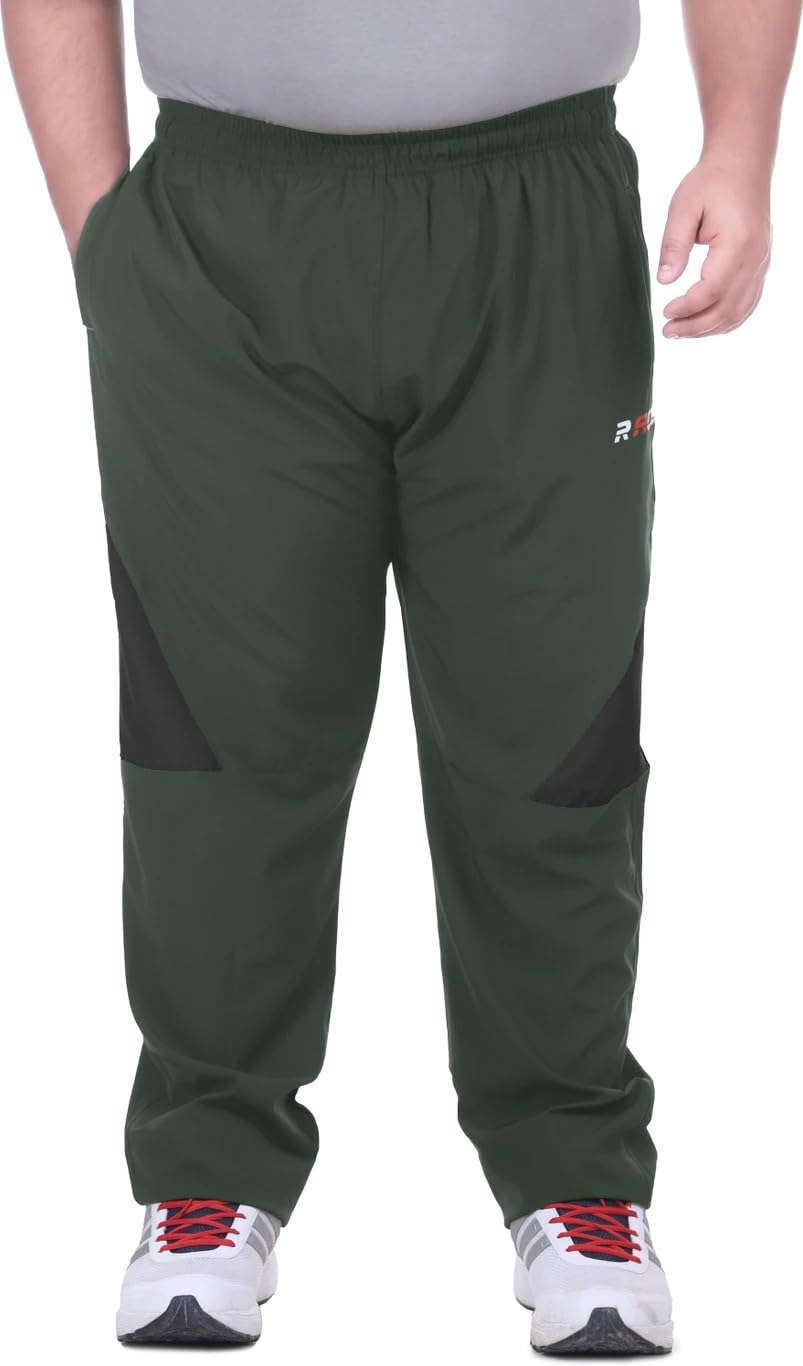 adaaistic Men’s Sports Track Pants | Regular Fit Athletic Lower | Elastic Waist Training & Gym Wear | Green with Black Panel | Lightweight & Comfortable-picture-17