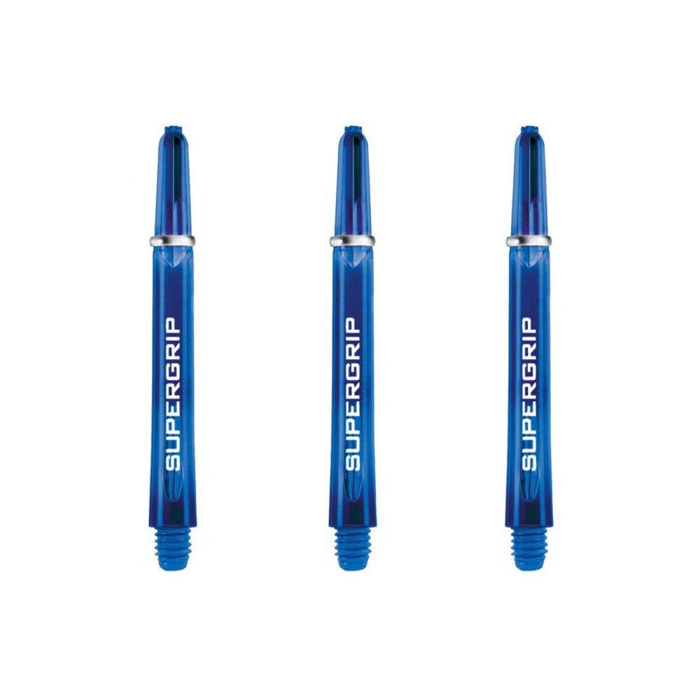 Supergrip Tweenie Dart Shafts, Polycarbonate Stems, Machined Rings, Blue (3 Sets)