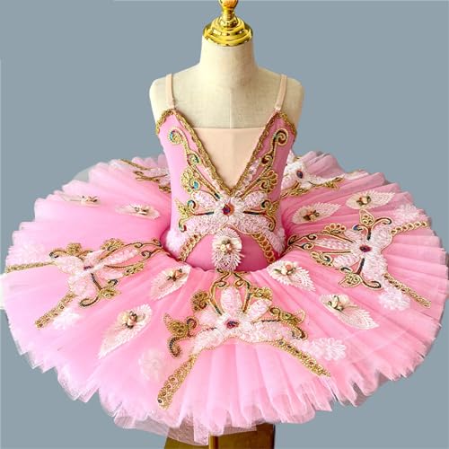 新しい子供の妖精バレエドレスパフォーマンス服スパンコール花チュチュ