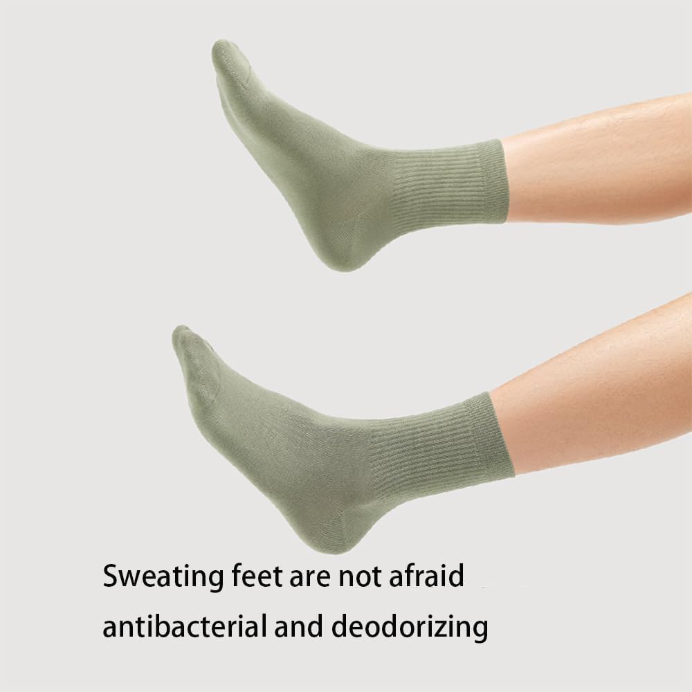Chaussettes Basses Chaussettes Longues 6 Paires Chaussettes en Coton peigné Hommes Travail Sport Course mi-Mollet Chaussettes Amorti décontracté Respirant Chaussettes Coupe Confortable