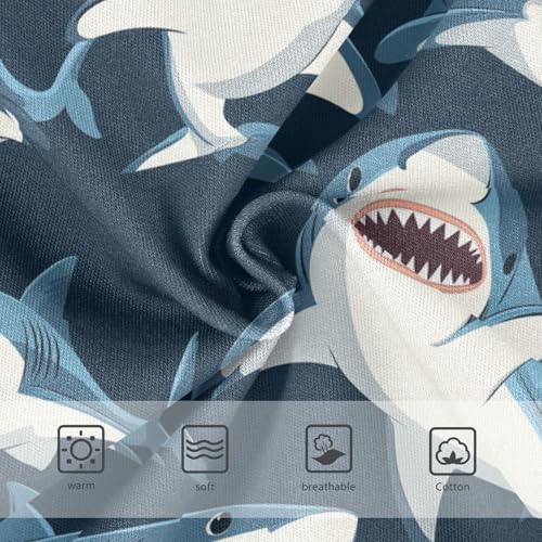 Wusikd Sharks Girls' Underwear Cotton Cartoon Girls Briefs Soft Toddler Underwears 2T3