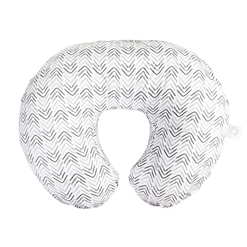 Image of Boppy Nursing Pillow Original Support, Gray Cable Stitches, Ergonomic Nursing Essentials for Bottle and Breastfeeding, Firm Fiber Fill, with Removable Nursing Pillow Cover, Machine Washable