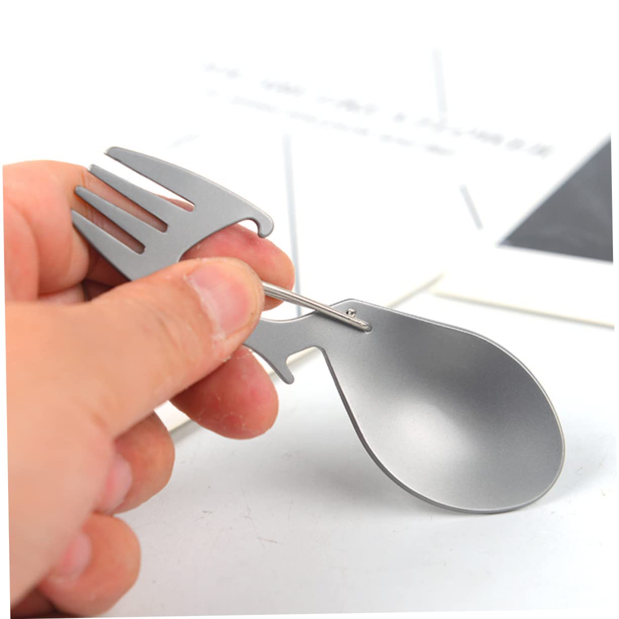 Kisangel 5pezzi Spork Utensile Apribottiglie Escursioni e Picnic Per Attività Outdoor