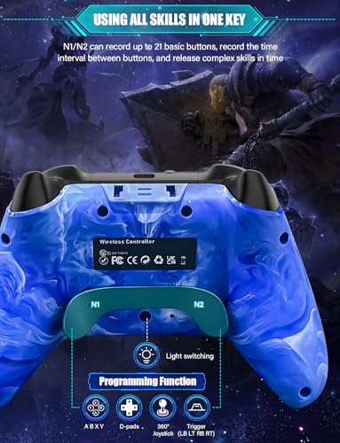 Image of Wireless Switch Controllers for Nitendo Switch /OLED /Lite, 1200mAh Switch Pro Controller with 10 Color Light Modes, Rechargeable Switch Turbo Control with Vibration, Turbo, Wake Up, 6-Axis Gyro