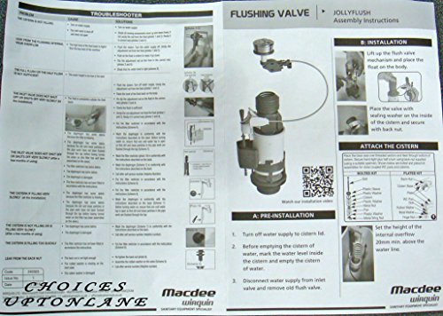 MACDEE WIRQUIN Cistern SPARES Pack (Complete Mechanism Repairs KIT)