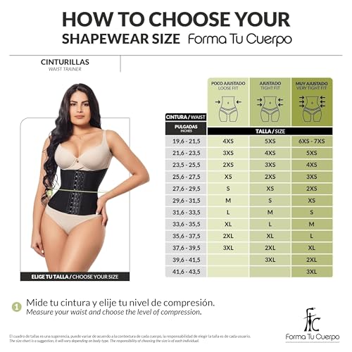 Image of Forma Tu Cuerpo Waist Trainer for Women, Fajas Colombianas, Hourglass Shape Faja Body Shaper, Waist Cincher for Women
