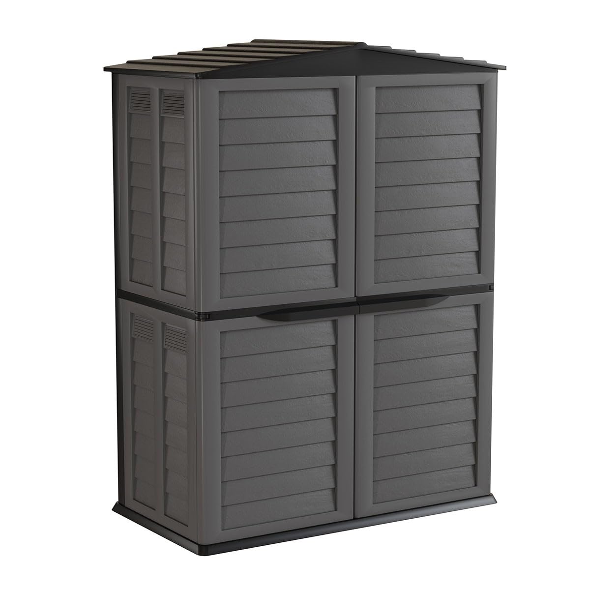Art Plast – Caseta de jardín exterior, 151 x 83 x 200 cm, color gris antracita, funda de almacenamiento de polipropileno duradero, antiUV, doble puerta y suelo integrado para herramientas y muebles de