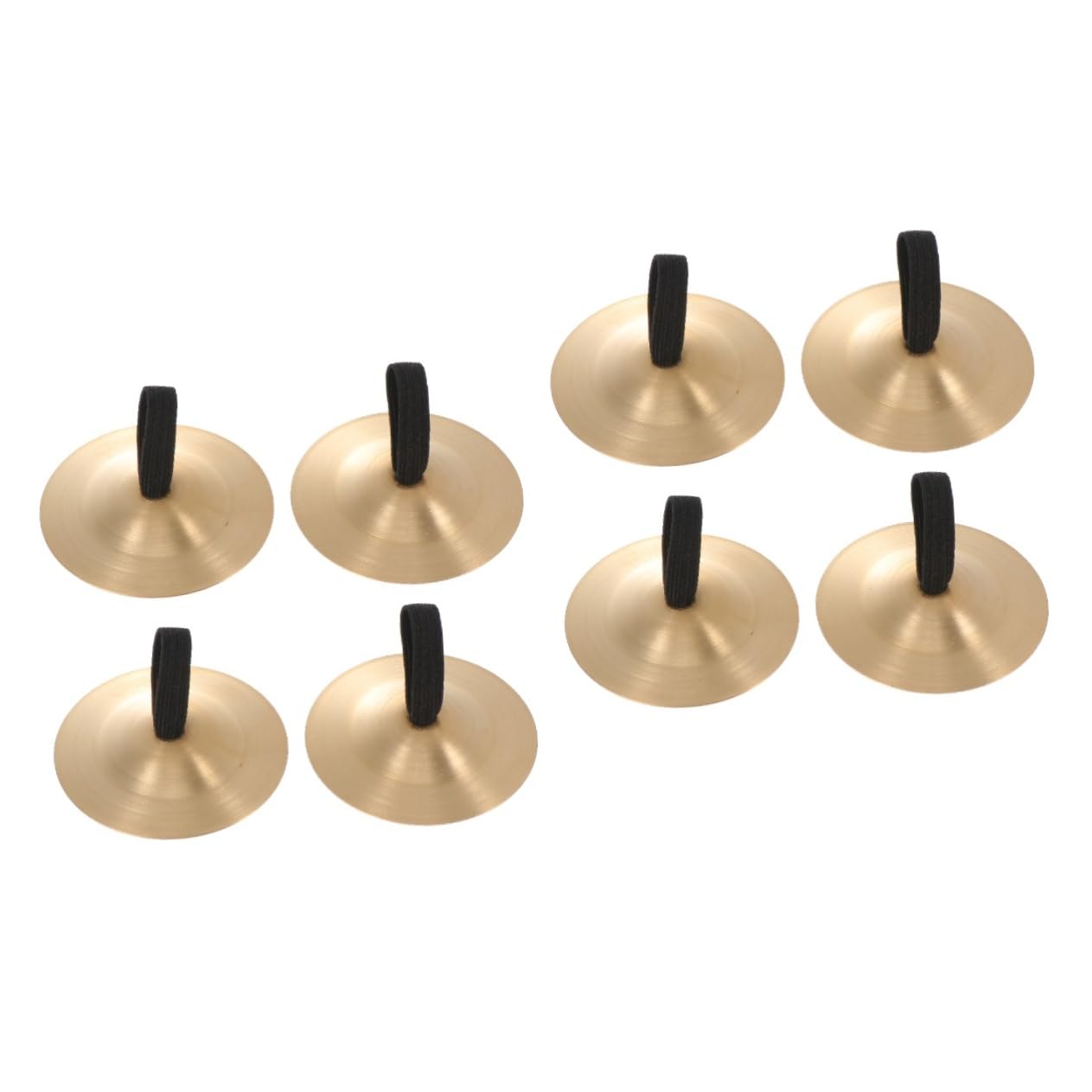 Levemolo 2sets Finger Cymbal Vibraslap for Belly Dancing Accessories Durable Percussion Instrument 4pcs*2