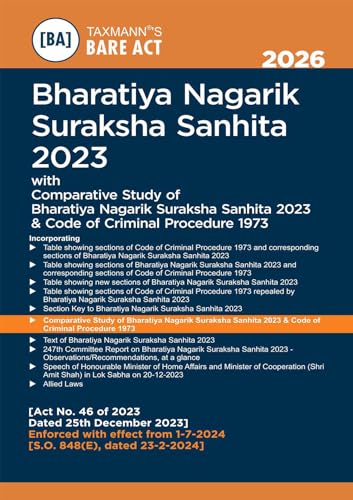 Image of Taxmann's Bharatiya Criminal Laws - Bare Acts COMBO [BNS | BNSS | BSA] - Presenting the Complete | Updated Texts with Comparative Tools | Legislative Aids | Set of 3 Books