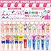 195 Pcs Doll Clothes and Accessories Kit, Include Princess Gowns, Fashion Skirt, Slip Dresses, Tops, Pants, Bikini Swimsuits, Shoes, Crowns, Necklaces, Glasses, Hangers in Gift Box for 11
