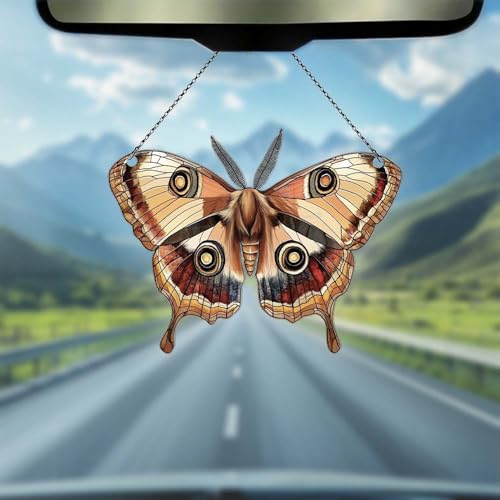 Image of Silk Moth Acrylic Ornament Gift for Silk Moth Lovers Christmas Decor